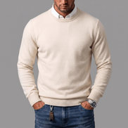 Men's Merino Wool Blend Crewneck Knit Jumper