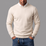 Men's Merino Wool Blend Crewneck Knit Jumper
