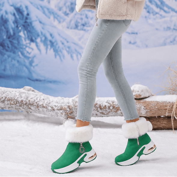 Josette Cuffed Zip-Up Ankle Boots with Fold-Over Textile Cuff for Women