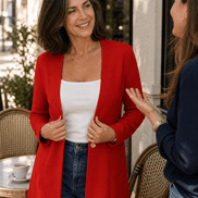 Linevalle V-Neck Single-Button A-Line Women's Tailored Blazer in Polyester
