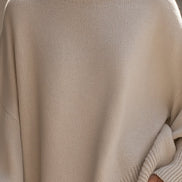 Emma Oversized Asymmetric Hem Wool Blend Women's Knitted Jumper