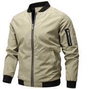 Brenner Lightweight Polyester Bomber Jacket with Zip Sleeve Pocket for Men