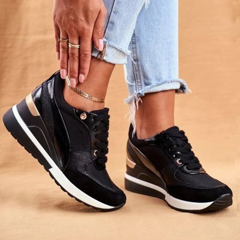 Women's Colourblock Knit Cushioned Sneakers with Arch Support and Memory Foam