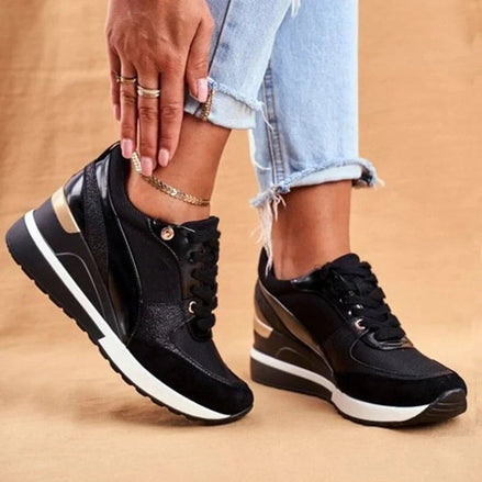Women's Colourblock Knit Cushioned Sneakers with Arch Support and Memory Foam