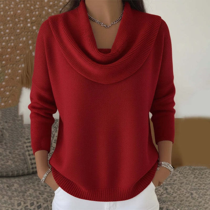 Vânia Cowl-Neck Ribbed Women's Knitted Jumper
