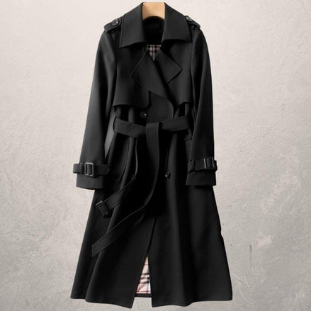Reagan Women's Belted Double-Breasted Trench Coat in Polyester