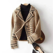 Valencia Weatherproof Houndstooth Blazer in Wool-Cashmere Blend