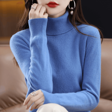 Elena Cashmere Blend Turtleneck Jumper for Ladies Christmas Wear