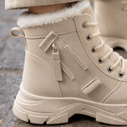 Squarcione-Verona Women's Fleece-Lined Lace-Up Platform Winter Boots