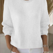 Lorie Relaxed-Fit Women's Knitted Jumper with Ribbed Trim