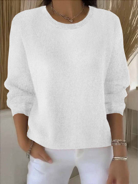 Lorie Relaxed-Fit Women's Knitted Jumper with Ribbed Trim