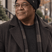 Men's Herringbone Knit Beanie with Fleece Lining and Ribbed Edge