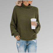 Natascha Women's Oversized Chunky Knitted Jumper with Turtleneck