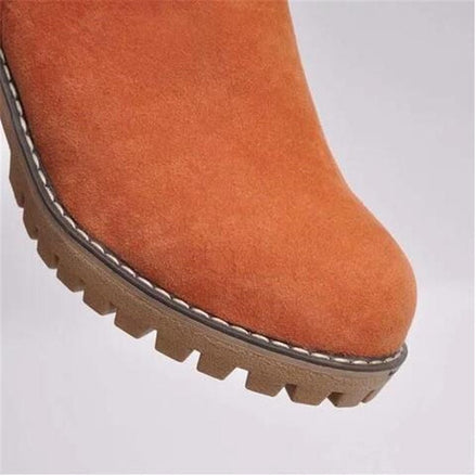 Rosaria Fleece-Lined Faux Suede Women's Boots with Block Heel
