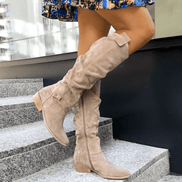Samira Knee-High Slouch Womens Boots with Side Zip Closure