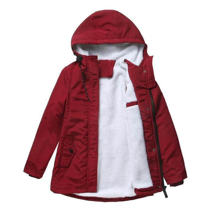 Heide Sherpa-Lined Hooded Quilted Winter Coat with Drawstring