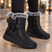 Mantova-Lucca Microfiber Mid-Calf Women's Boots with Plush Collar and Adjustable Strap