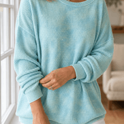 Wearbella Oversized Dropped-Shoulder Ribbed Women's Knitted Jumper