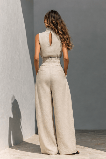 Women's Wide-Leg Tailored Trouser and Sleeveless Top Set