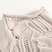Aurora Cable Knit Turtleneck Cashmere Sweater for Women