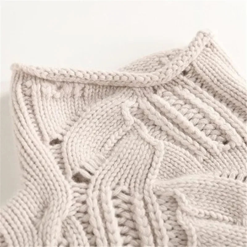 Aurora Cable Knit Turtleneck Cashmere Sweater for Women