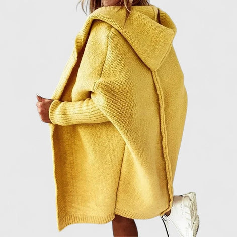 Rosalynne Oversized Hooded Knit Women's Cardigan with Longline Fit