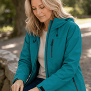 Hooded Waterproof Windproof Rain Coat with Adjustable Cuffs