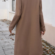Anastasia Oversized Wool Blend Trench Coat for Women with Notched Lapel and Belt