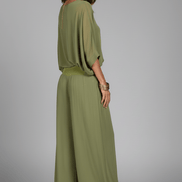Natalie Wide-Leg Chiffon Co-ord Set with Draped Top