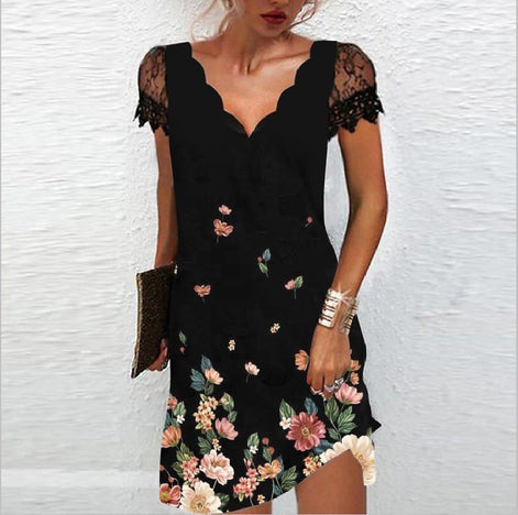 Eloise Lace Sleeve Bodycon Mini Dress for Christmas Party