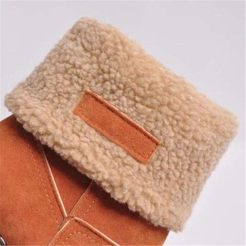 Rosaria Fleece-Lined Faux Suede Women's Boots with Block Heel