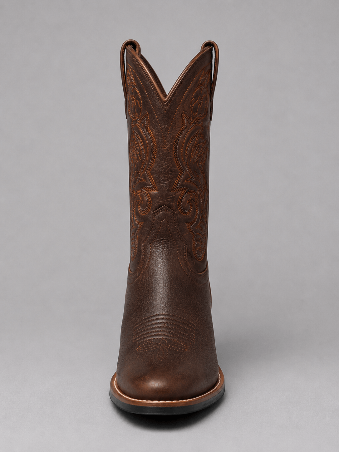 Savannah Embroidered Western Leather Boots with Block Heel