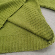 Women's Chunky Knitted Turtleneck Jumper with Ribbed Cuffs