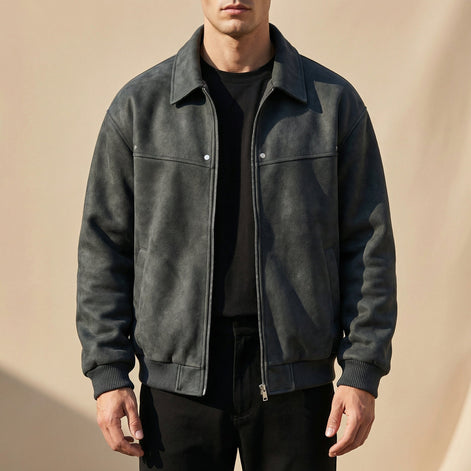 Jacob Tailored Lambskin Leather Bomber Jacket for Men