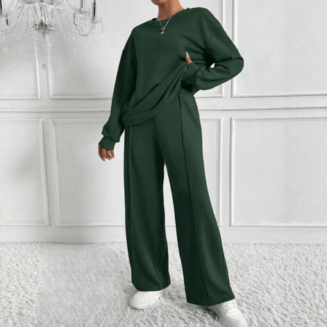 Ambra Long Sleeve Sweatshirt and Wide Leg Trouser Co-ord Set
