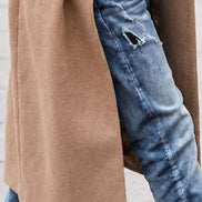 Angelika Oversized Lapel Long Wool-Blend Winter Coat for Women