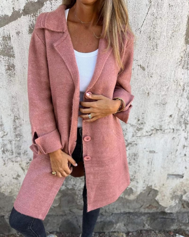 Cunégonde Women's Oversized Notch-Lapel Wool-Blend Winter Coat