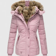 Veyzandra Faux Fur Hooded Padded Puffer Jacket for Women