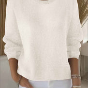 Lorie Relaxed-Fit Women's Knitted Jumper with Ribbed Trim