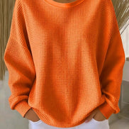 Lucille Oversized Waffle-Knit Women's Jumper with Dropped Shoulders