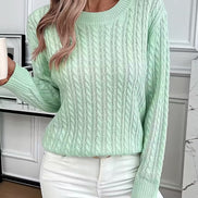 Ravae Cable-Knit Crew Neck Jumper for Women