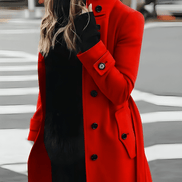 Sandra Belted High-Collar Trench Coat for Women in Woven Fabric