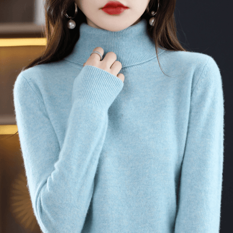 Elena Cashmere Blend Turtleneck Jumper for Ladies Christmas Wear