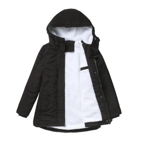 Heide Sherpa-Lined Hooded Quilted Winter Coat with Drawstring