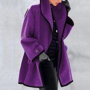 Iratxe Women's Oversized Longline Trench-Style Wool Winter Coat