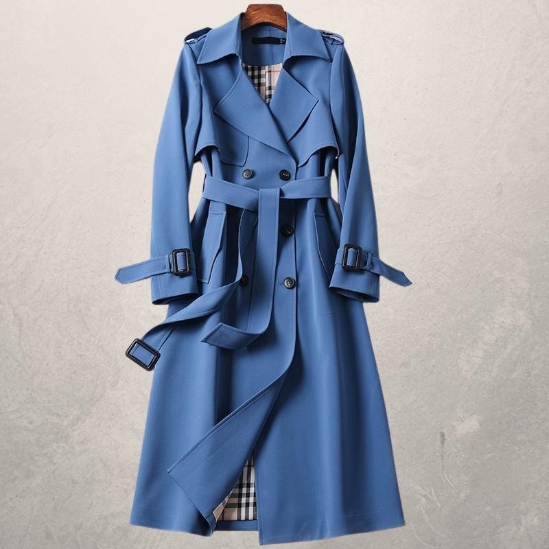 Reagan Women's Belted Double-Breasted Trench Coat in Polyester