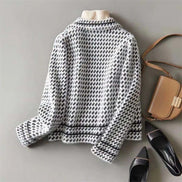 Valencia Weatherproof Houndstooth Blazer in Wool-Cashmere Blend
