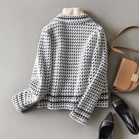 Valencia Weatherproof Houndstooth Blazer in Wool-Cashmere Blend