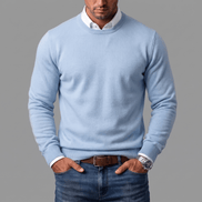 Men's Merino Wool Blend Crewneck Knit Jumper