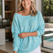 Wearbella Oversized Dropped-Shoulder Ribbed Women's Knitted Jumper